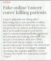 fakeonlinecancercures
