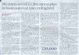 £2.3bncancerplan